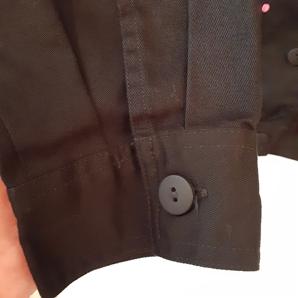 BRECKENRIDGE Black Embroidered Tropical Cocktail Cotton Button Jacket WMS Sz. 1X - Picture 6 of 10